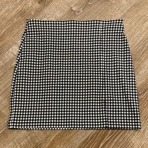 Shinestar Black and White Gingham Pencil Skirt
